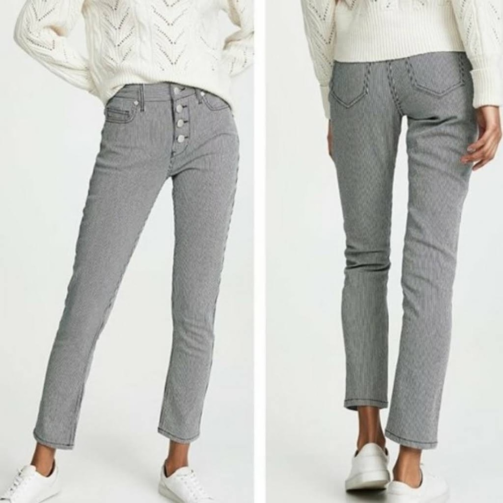 Joie aerindis cadet stripe skinny button fly jeans